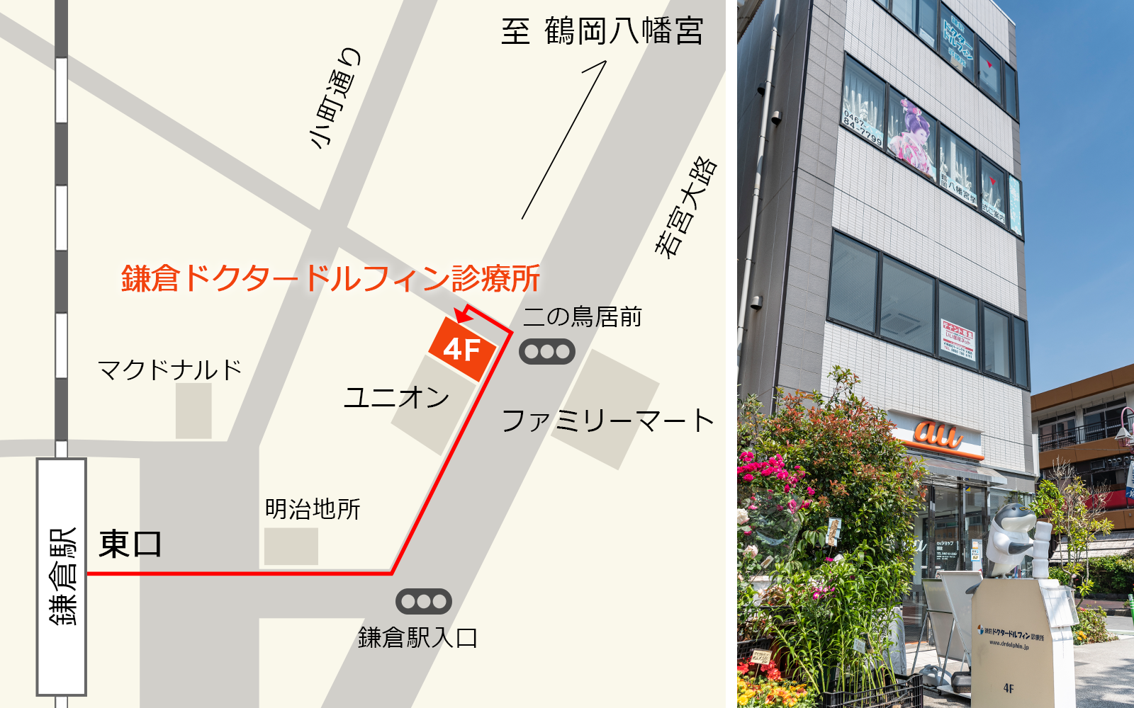 鎌倉ドクタードルフィン診療所　所在地 アクセス（地図）